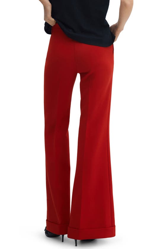 Mango Women's Mid-rise Flared Pants In Red