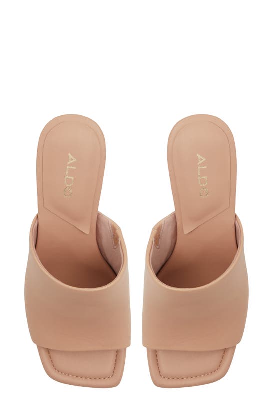 Shop Aldo Meshka Block Heel Slide Sandal In Other Medium Beige
