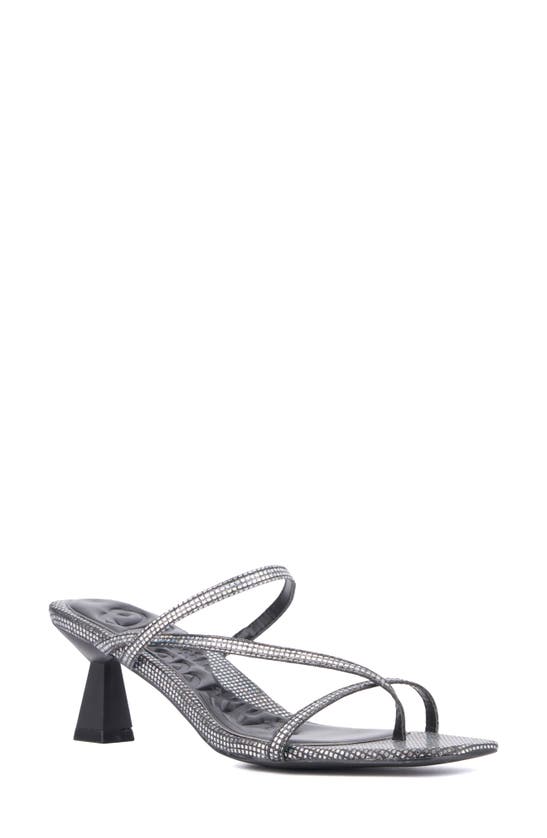Shop Olivia Miller Angelic Rhinestone Sandal In Black