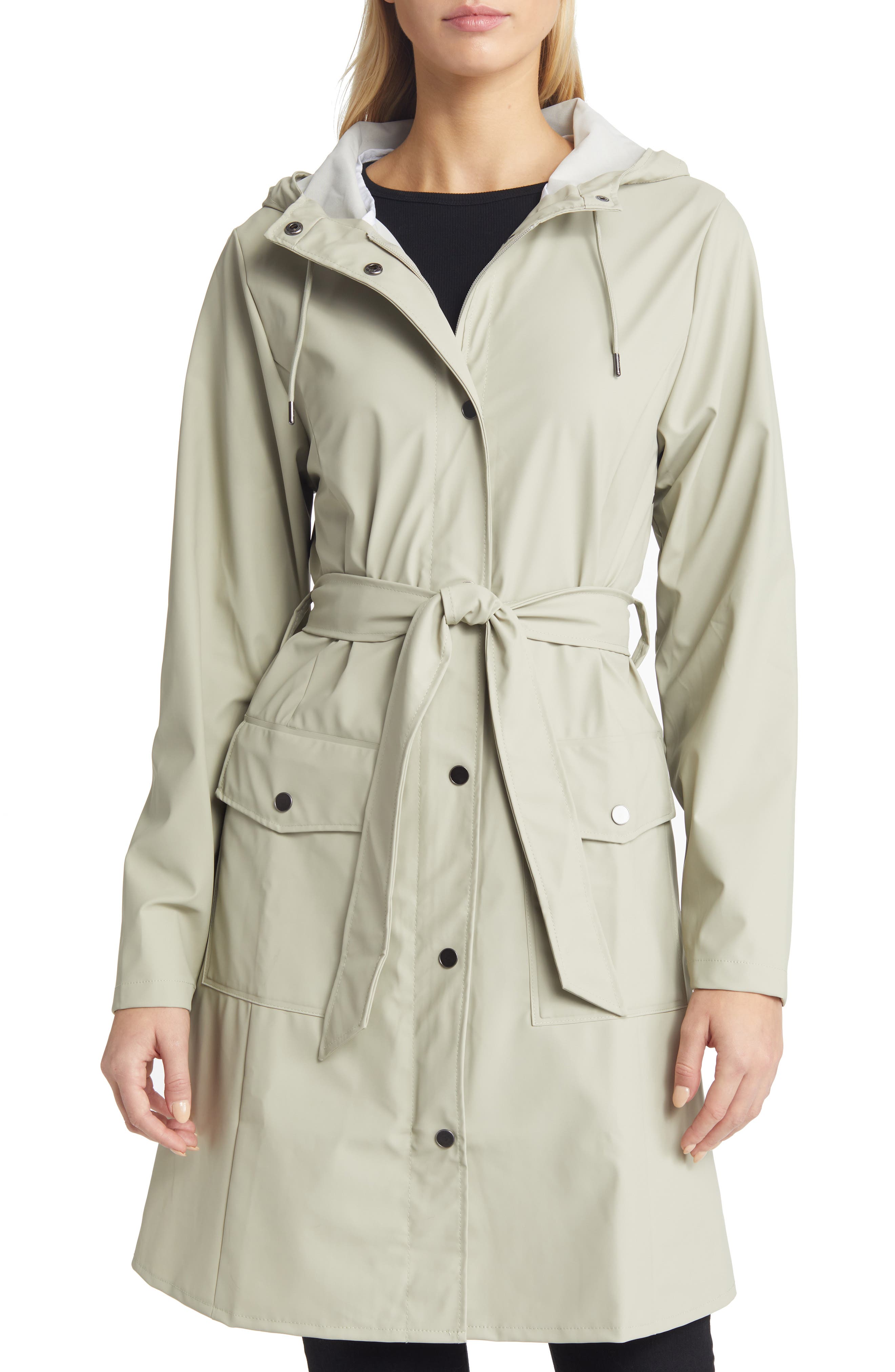 ladies grey rain mac