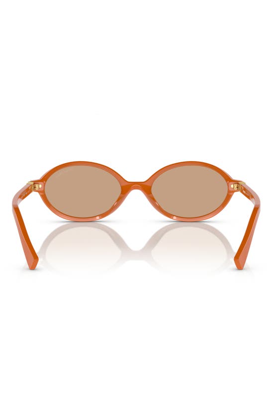 Miu Miu Eyewear Oval Frame Sunglasses In Orange