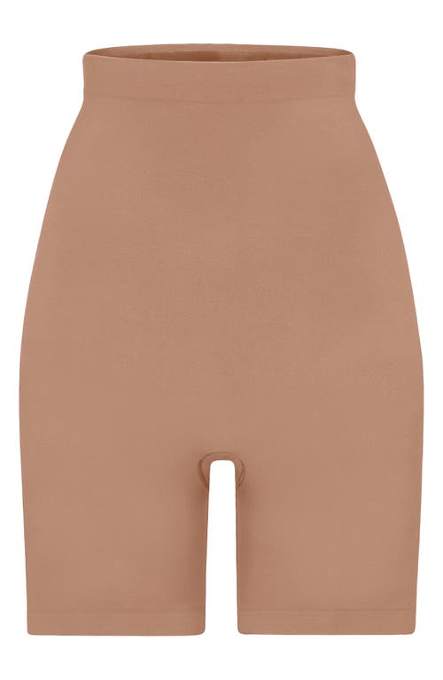 Skims Women's Seamless Sculpt High-waisted Above-the-knee Shorts In Sienna