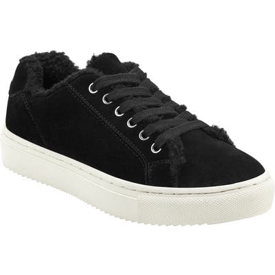 Marc Fisher Ltd Dakari Faux Fur Lined Sneaker, Black