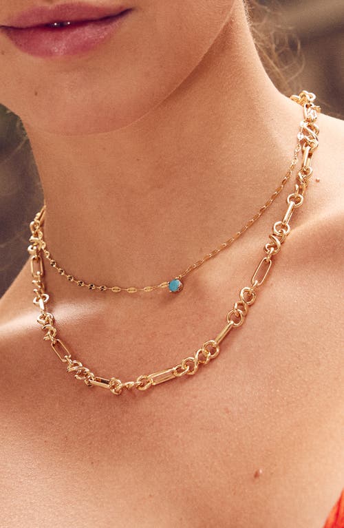 Sterling Forever Infinity Oval Link Chain Necklace In Gold