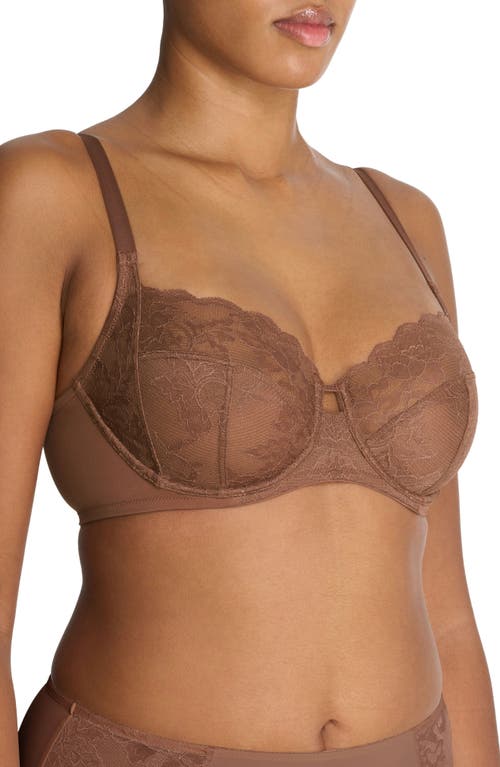 Natori Statement Lace Side Support Bra In Nutmeg
