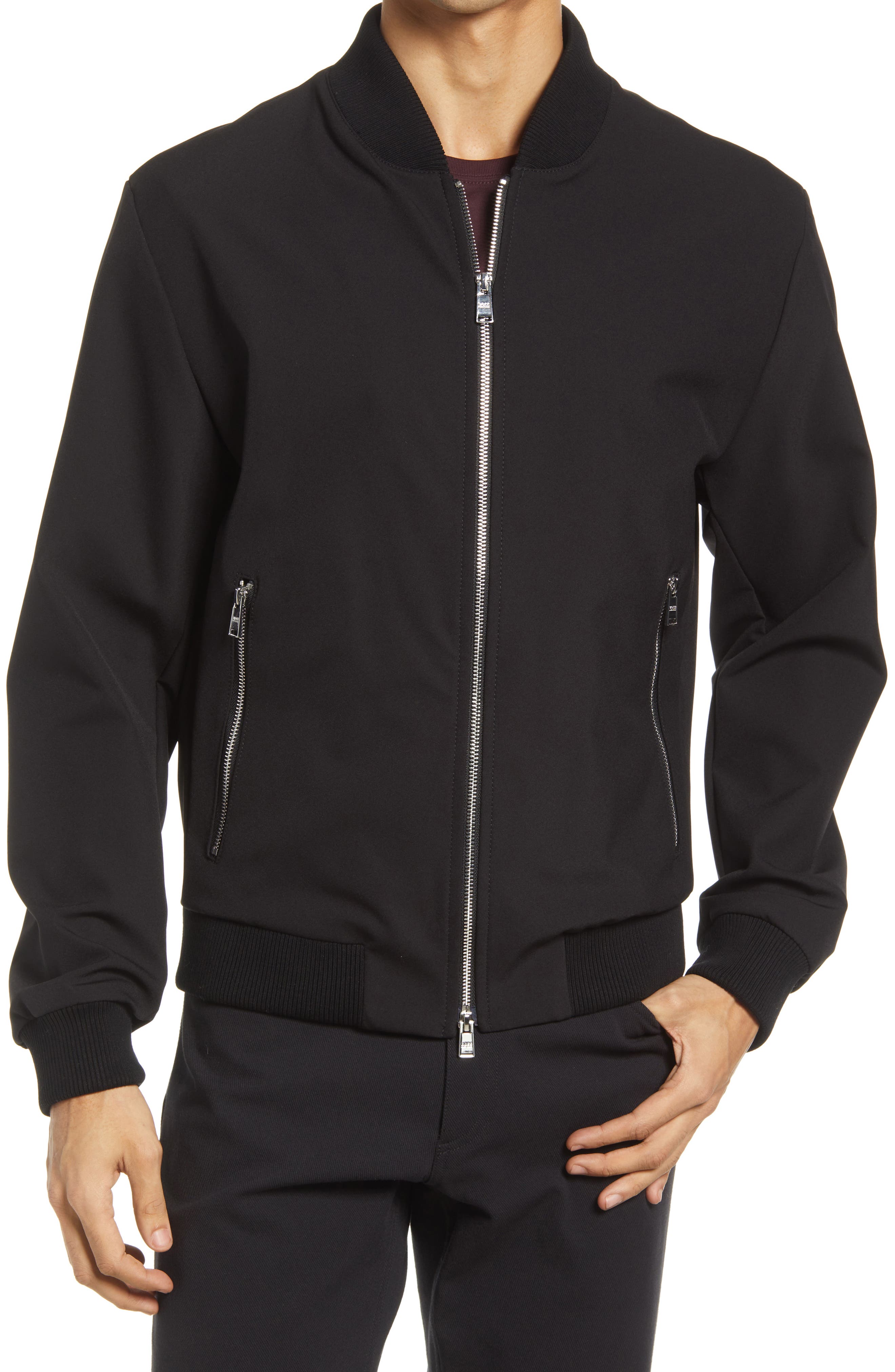 black bomber jacket mens nordstrom