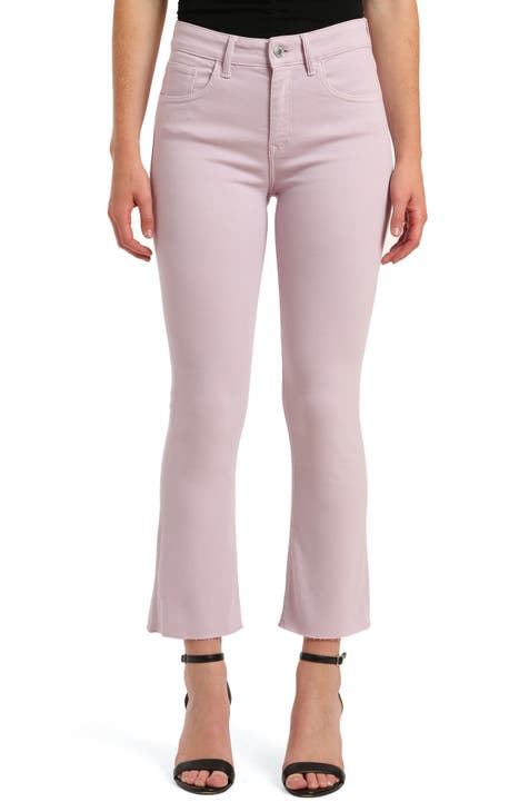 pink heels - pink prada saffriano - madewell high riser jeans
