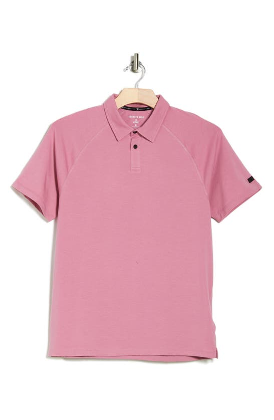Shop Kenneth Cole Active Stretch Polo In Pink Salt