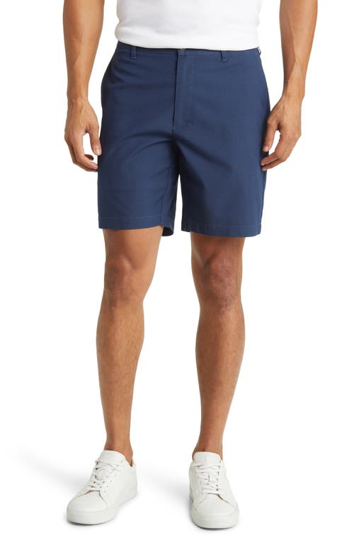 Crown Comfort Stretch Cotton Blend Shorts in Washed Navy
