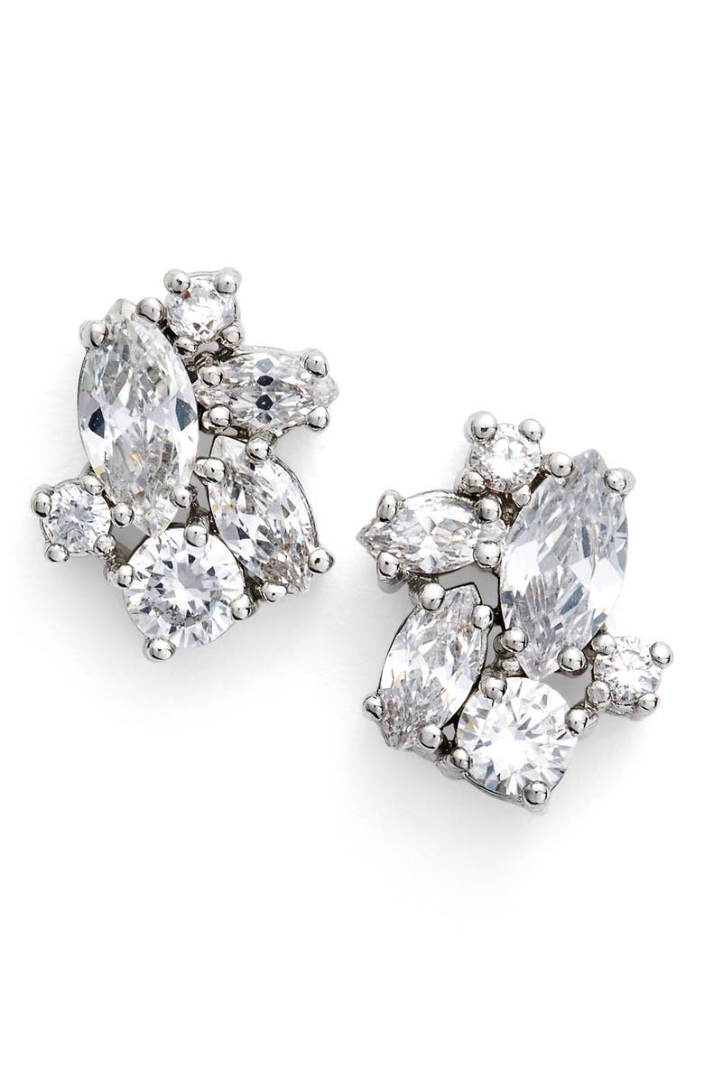 Crystal cluster stud earrings Clearance