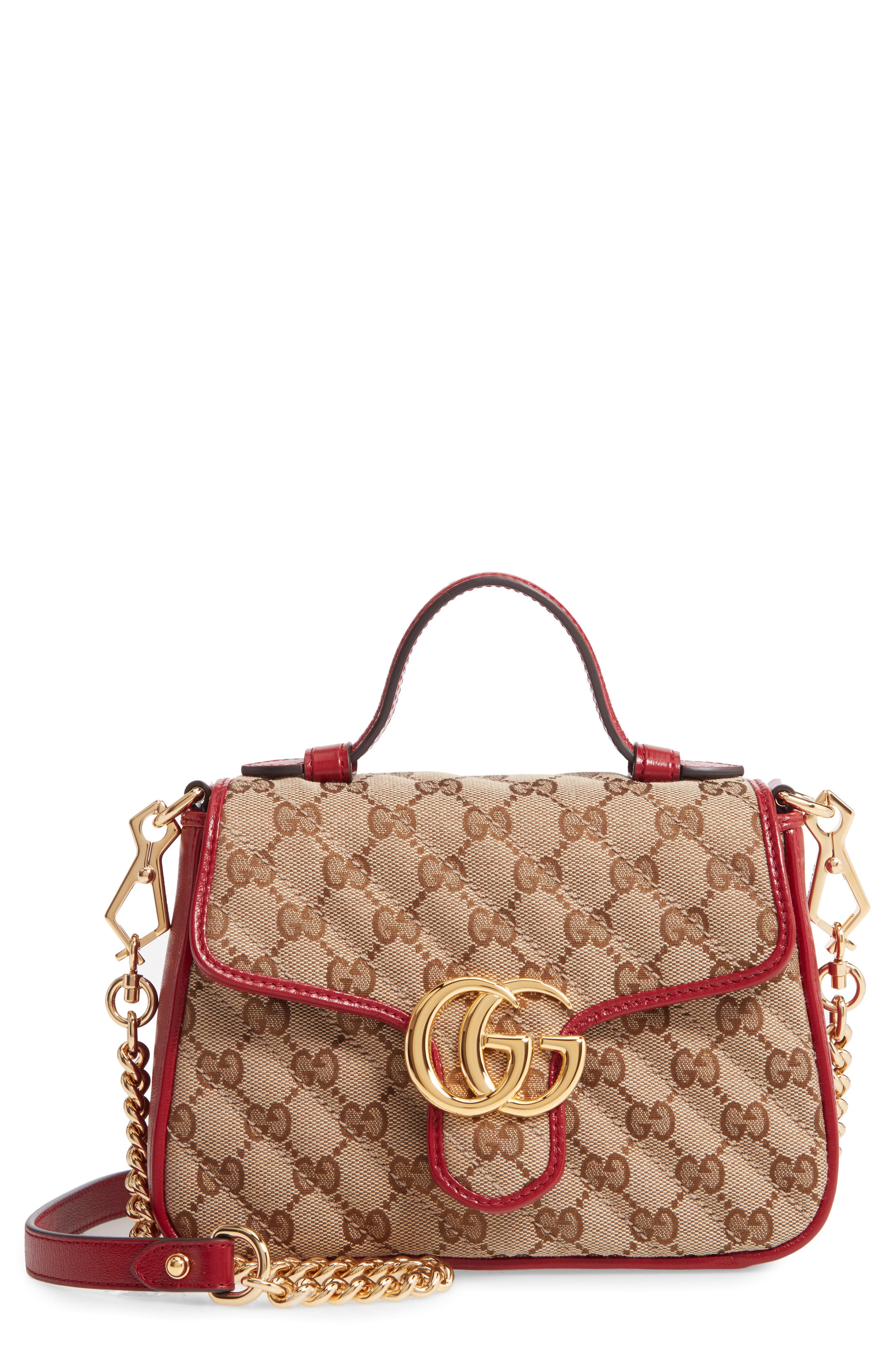 gg marmont top handle bag