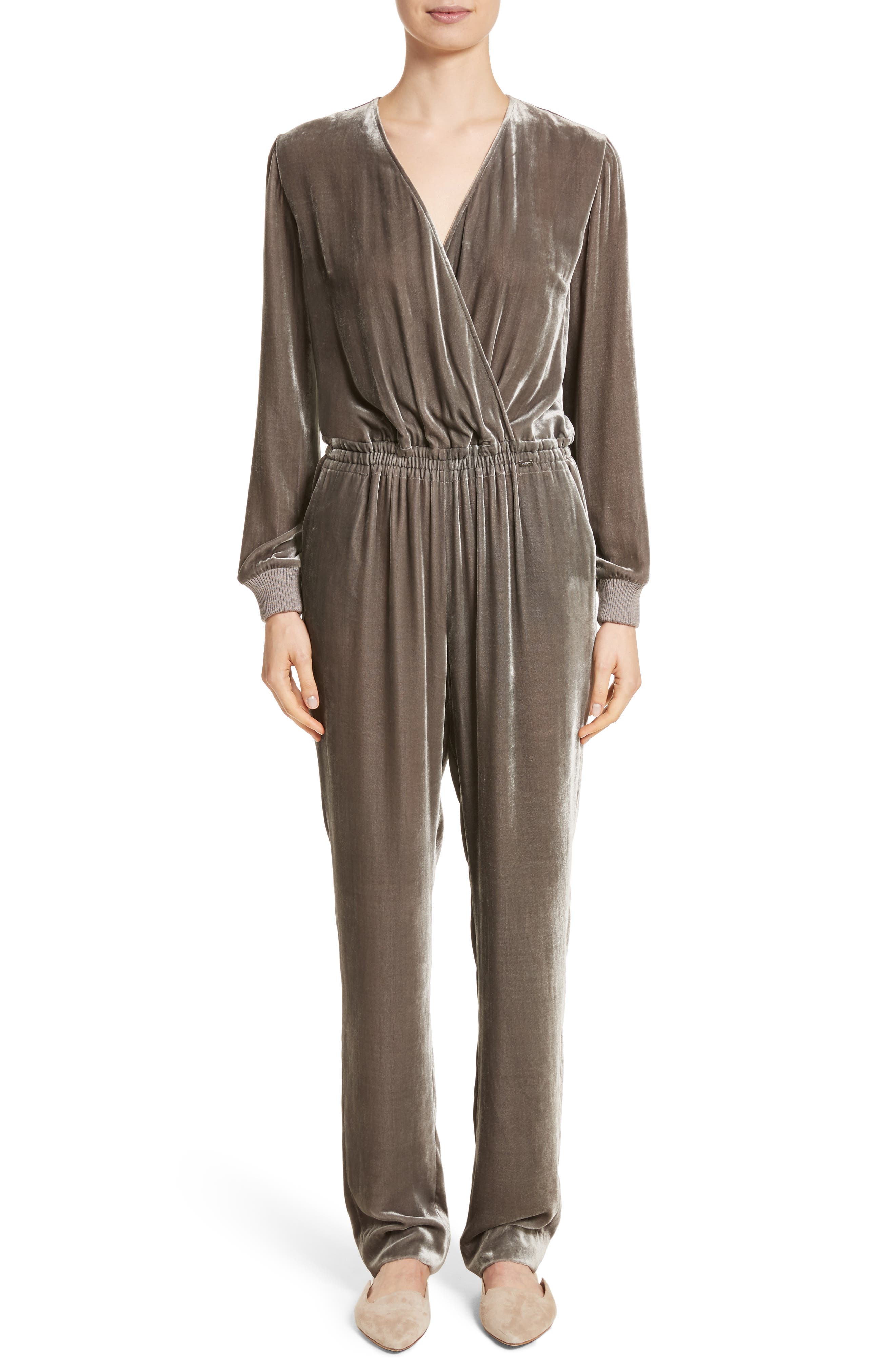 velvet jumpsuit nordstrom