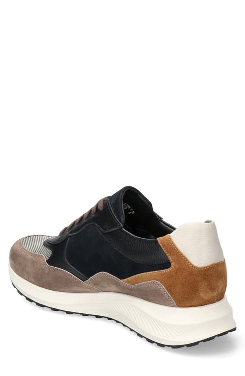 Mephisto Driss Mixed Media Sneaker In Warm Grey