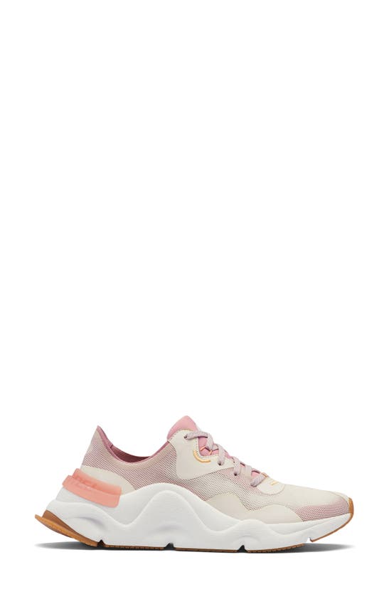 Sorel Kinetic Rnegd Float Sneaker In Chalk Eraser Pink