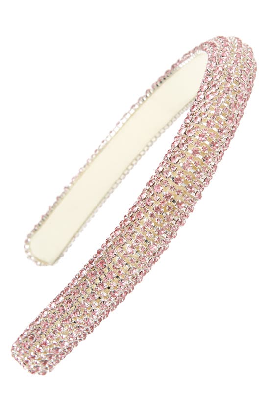 Tasha Crystal Headband In Pink