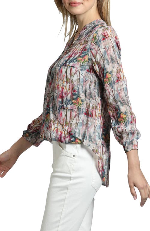 Apny Printed Top In Beige Multi
