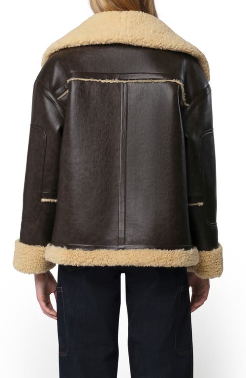 Apparis Calina Bonded Faux Shearling Coat In Java Sand