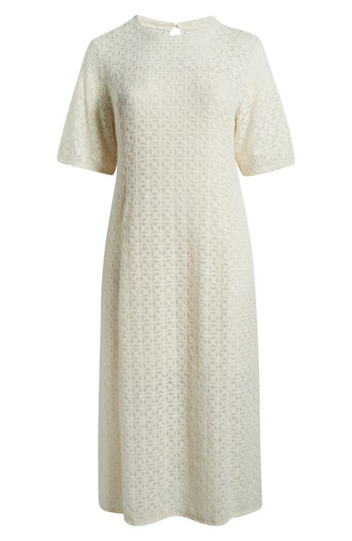 Shop Treasure & Bond Brushed Lace Dress In Ivory Dove