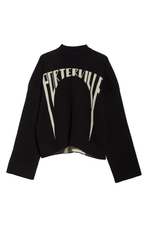 Shop Rick Owens Porterville Cotton Jacquard Sweater In Black/pearl