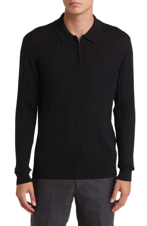Tall Quarter Zip: Men's Tall Quarter Zip Black Sweater – American Tall