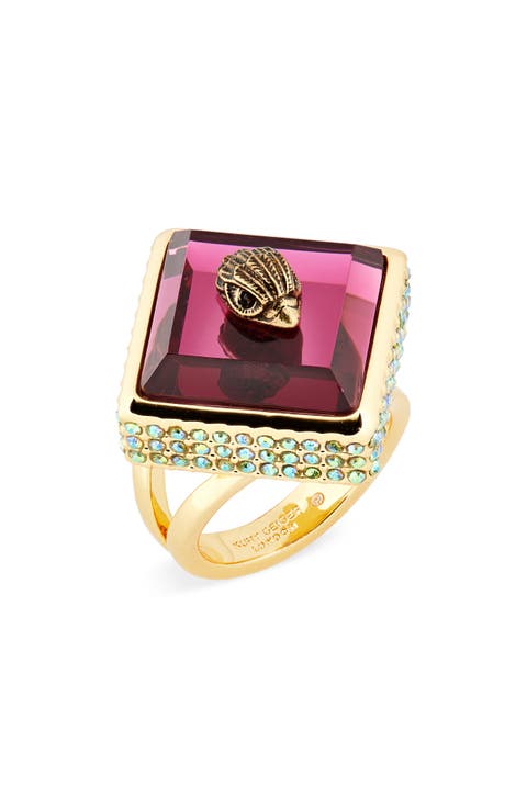 Square Stone Cocktail Ring