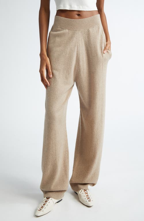 Shop Stella Mccartney Cashmere Blend Sweater Knit Joggers In Beige