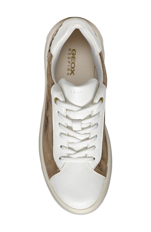 Shop Geox Ljuba Sneaker In Bronze/white