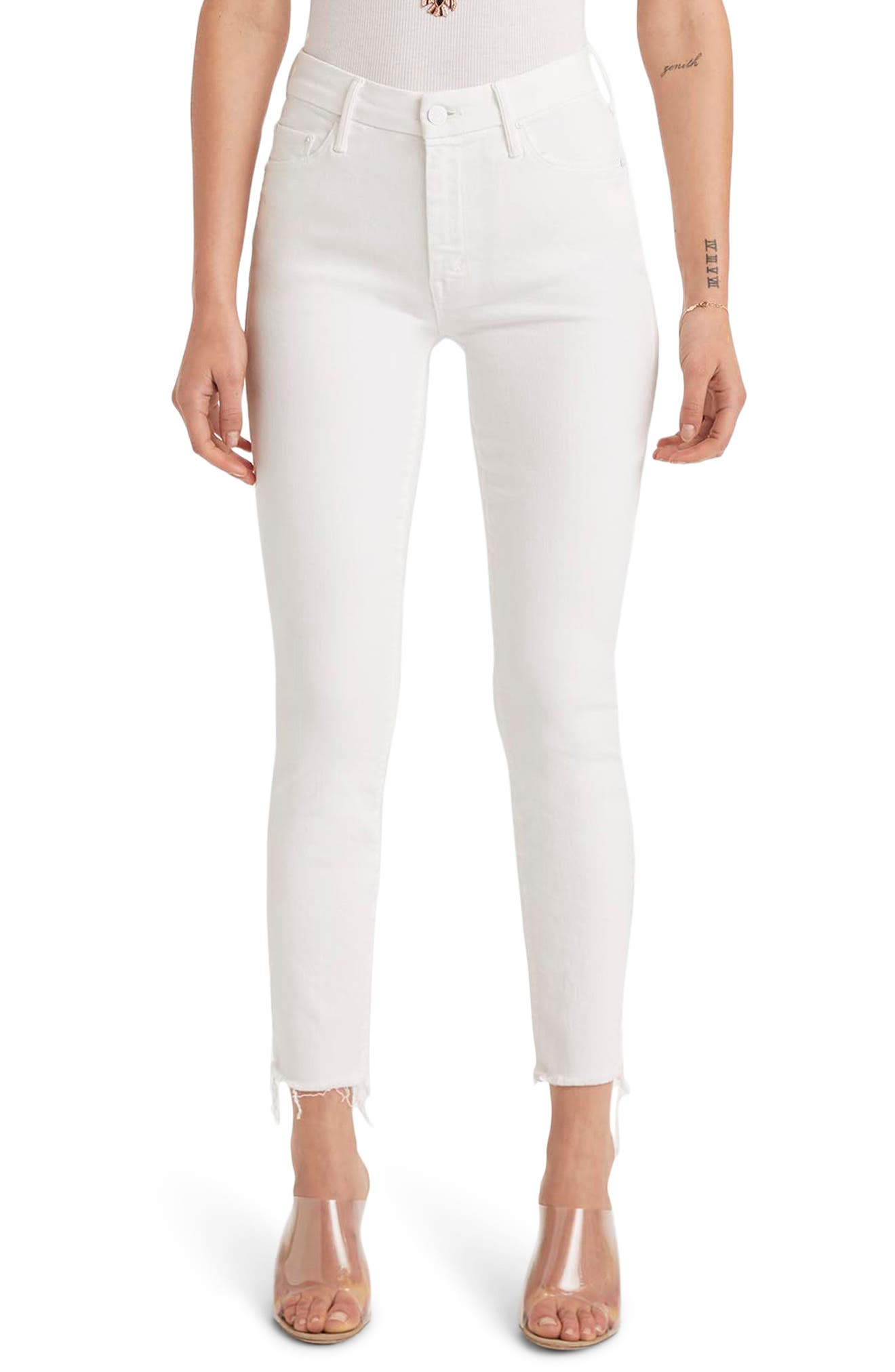 mother white jeans