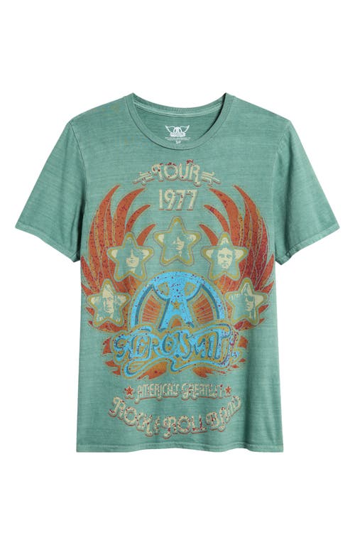 Shop Philcos Aero Tour 1977 Oversize Cotton Graphic T-shirt In Green - Forest