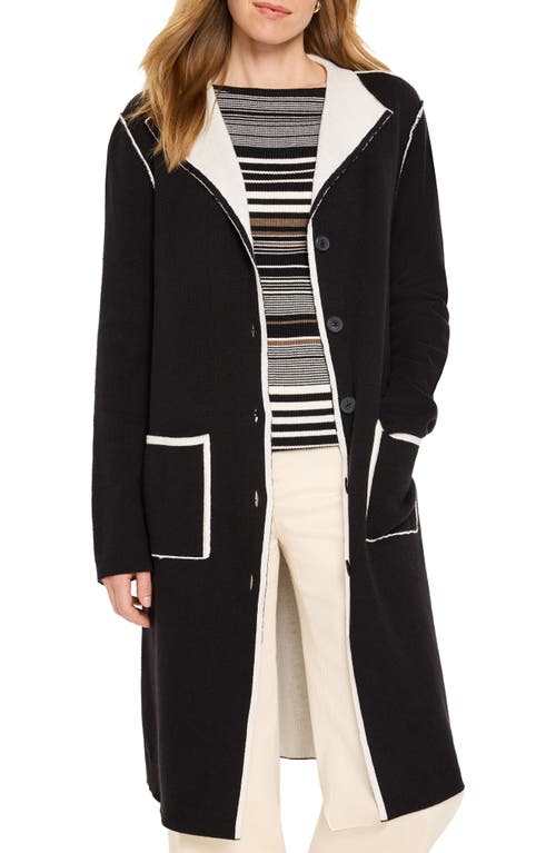 Nic + Zoe Nic+zoe Petite Evening Chill Reversible Jacket In Black Onyx