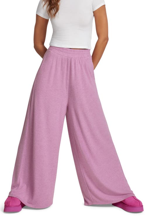 UGG(r) Holsey Peached Knit Wide Leg Lounge Pants Heather at Nordstrom,