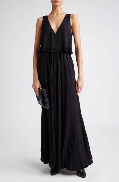 Proenza Schouler Mixed Media Sleeveless Dress Black at Nordstrom,