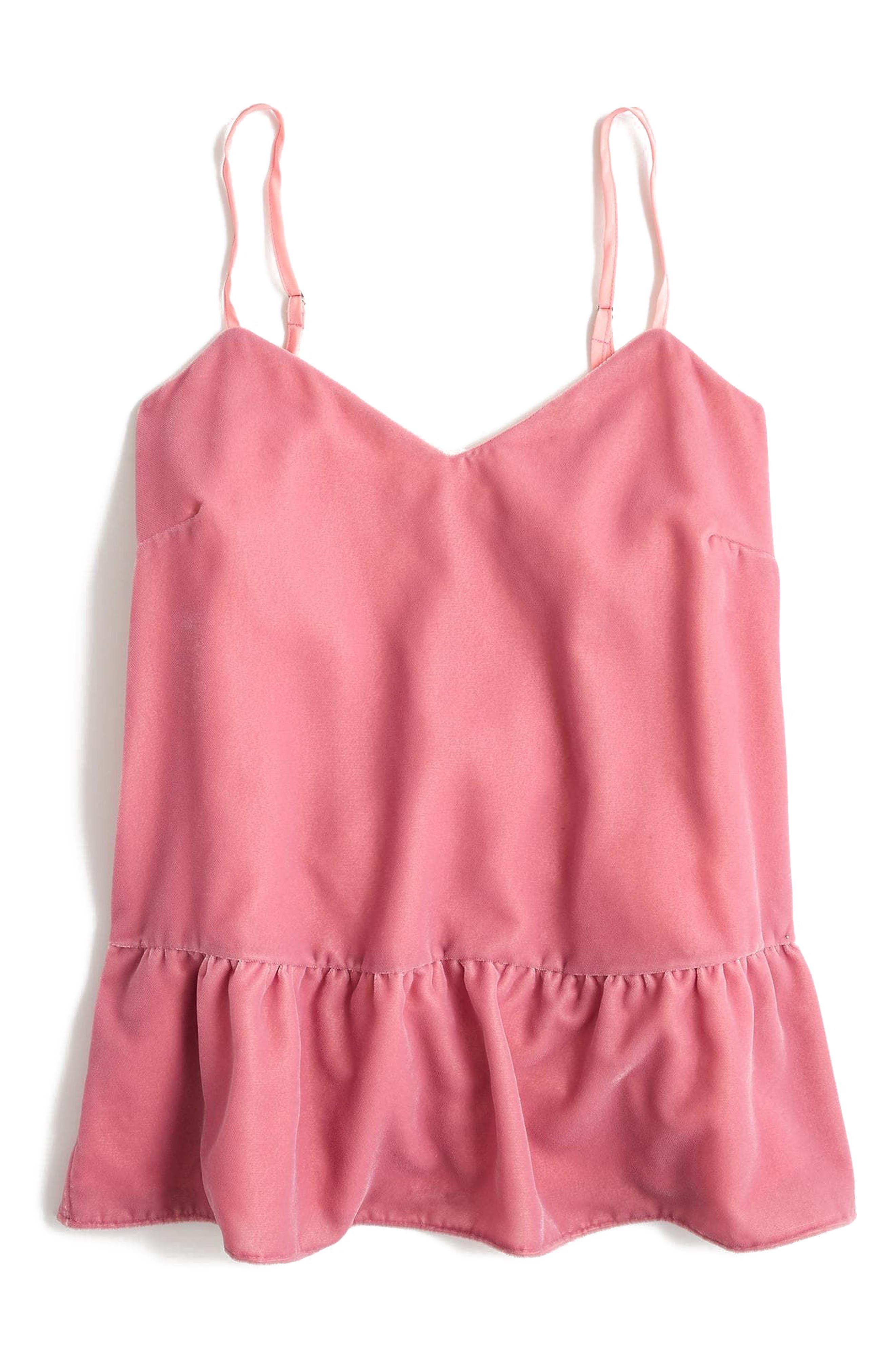 j crew velvet peplum top