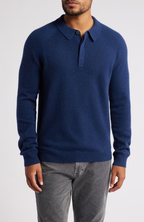 Nordstrom Cashmere Polo Sweater In Navy Midnight