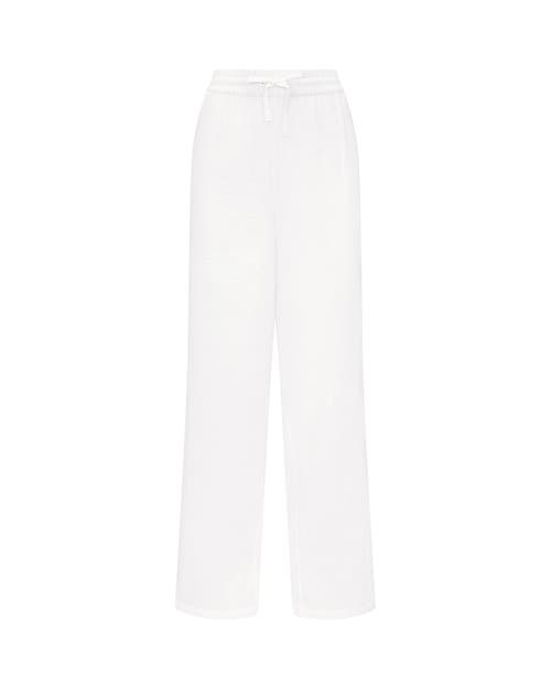 Nudea The Classic Trouser In Cotton White