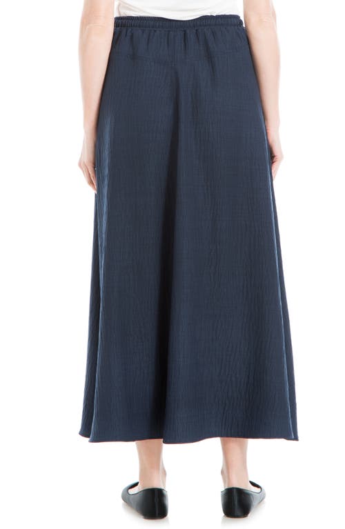 Max Studio Textured Crop Maxi Skirt In Heather Navy