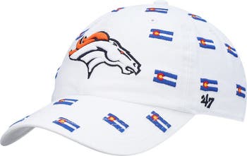 47 Women s 47 White Denver Broncos Confetti Clean Up Adjustable