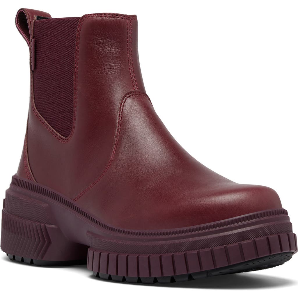 Sorel Ona Ave Waterproof Chelsea Boot In Epic Plum/ Black