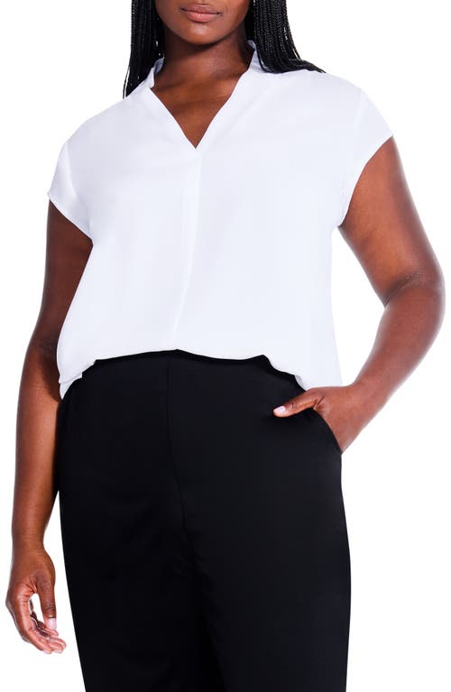 NIC+ZOE Day to Night Cap Sleeve Top in Paper White at Nordstrom, Size 1X