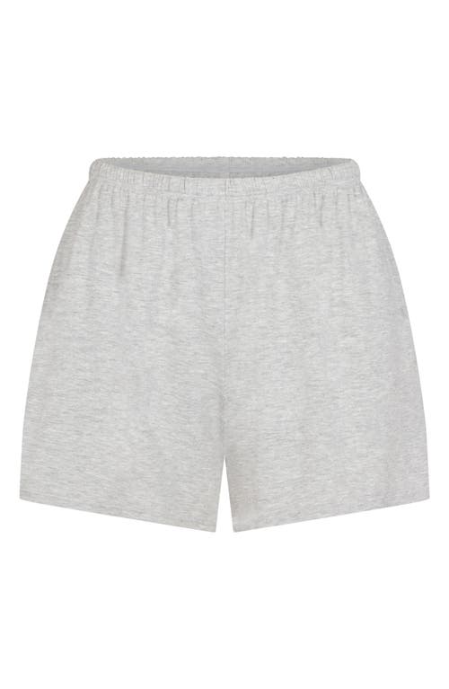 Skims Sleep Short Pajamas In Light Heather Grey