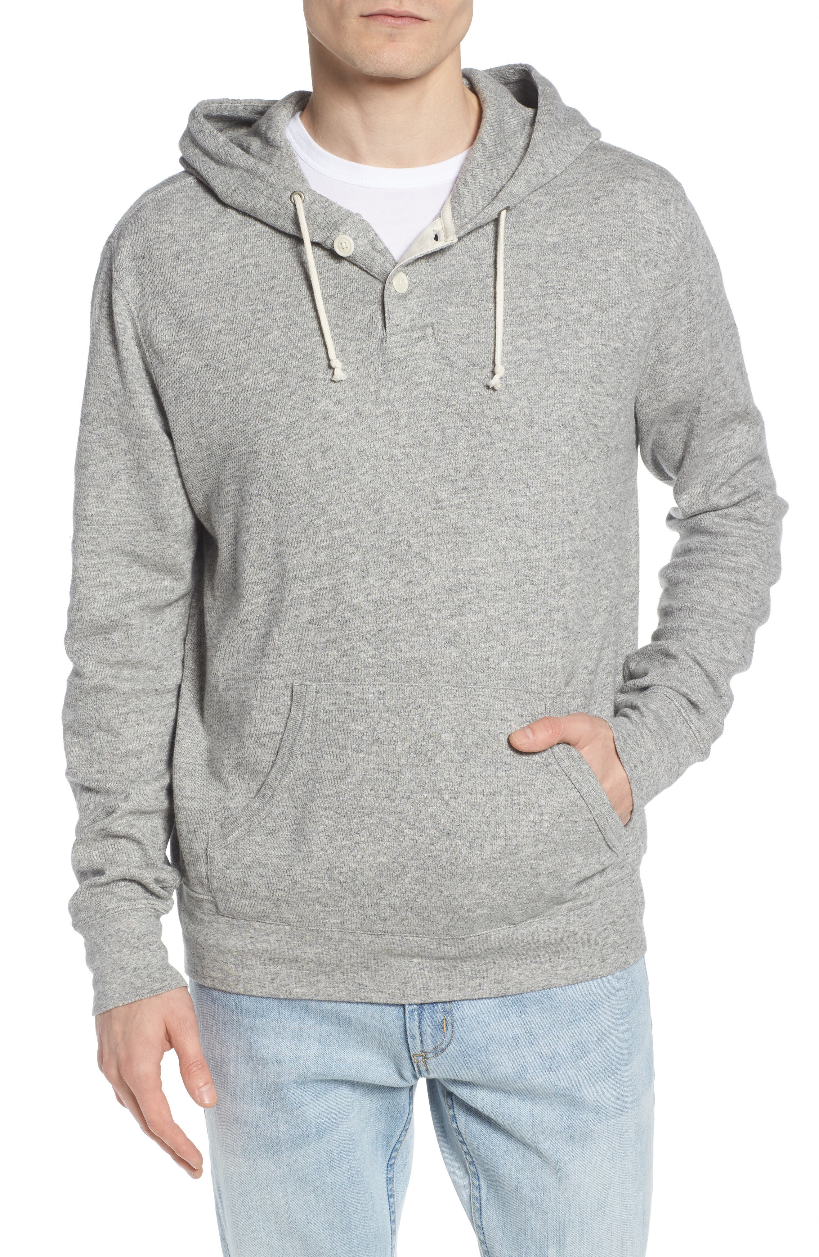 thermal henley hoodie