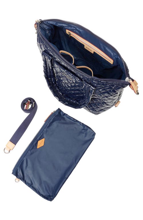 Shop Mz Wallace Medium Sutton Deluxe Tote In Navy Lacquer