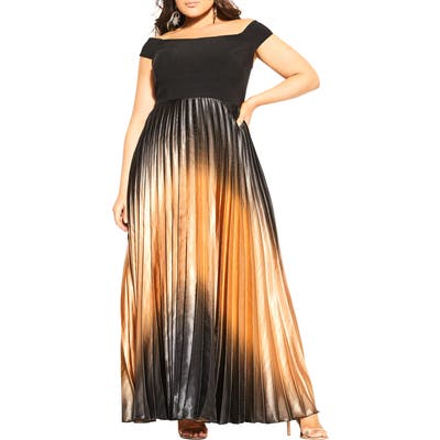 Plus Size City Chic Passion Ombre Gown
