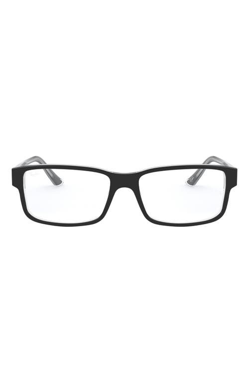 Ray-Ban 54mm Square Optical Glasses in Black at Nordstrom