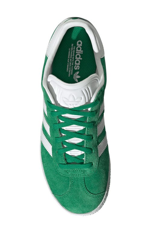 Shop Adidas Originals Adidas Kids' Gazelle Low Top Sneaker In Green/white/gold