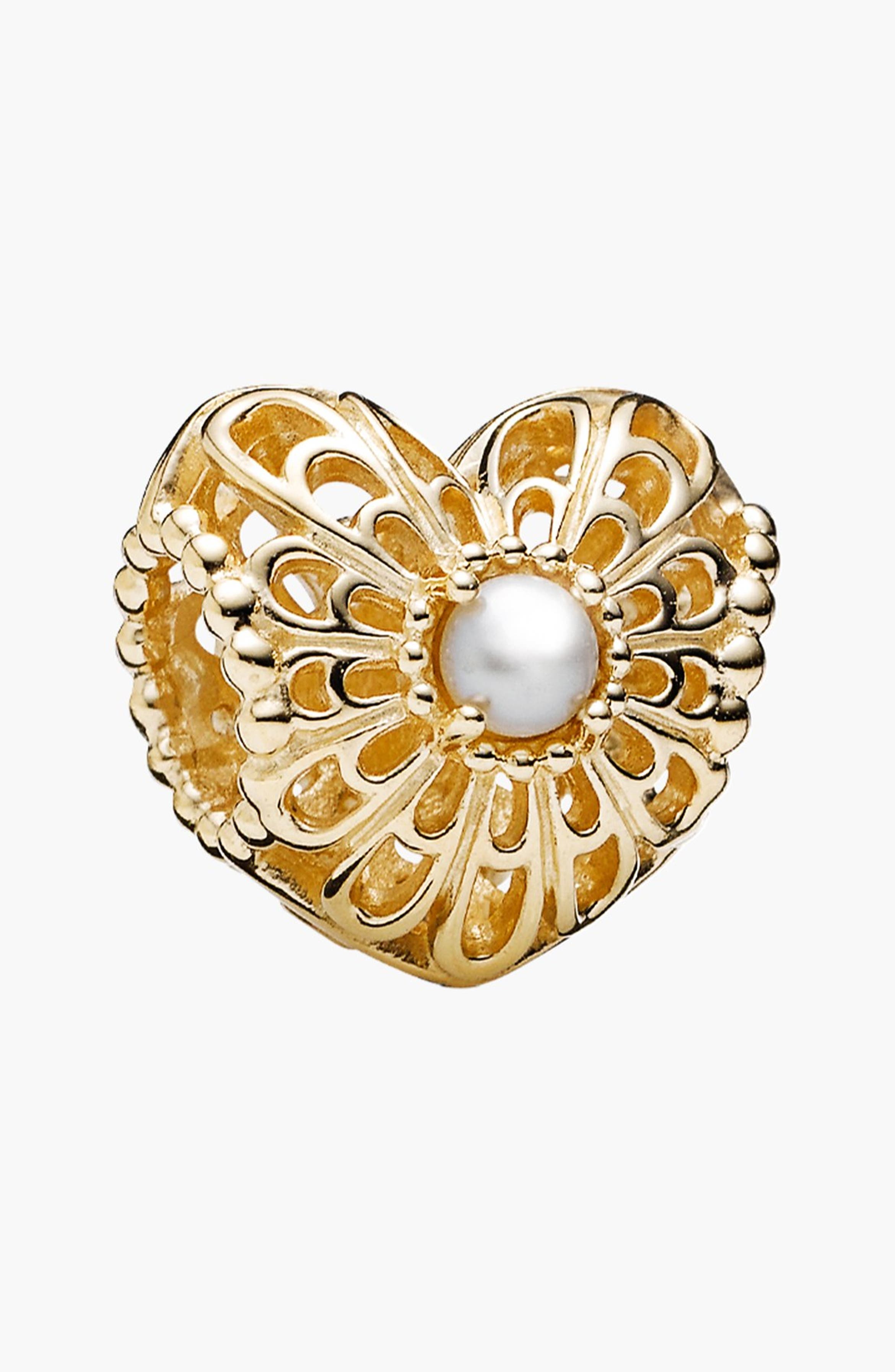 Pandora beaded heart charm Clearance