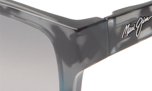 Maui Jim 53mm Core Rectangle Polarized Sunglasses In Blue Blue Grey