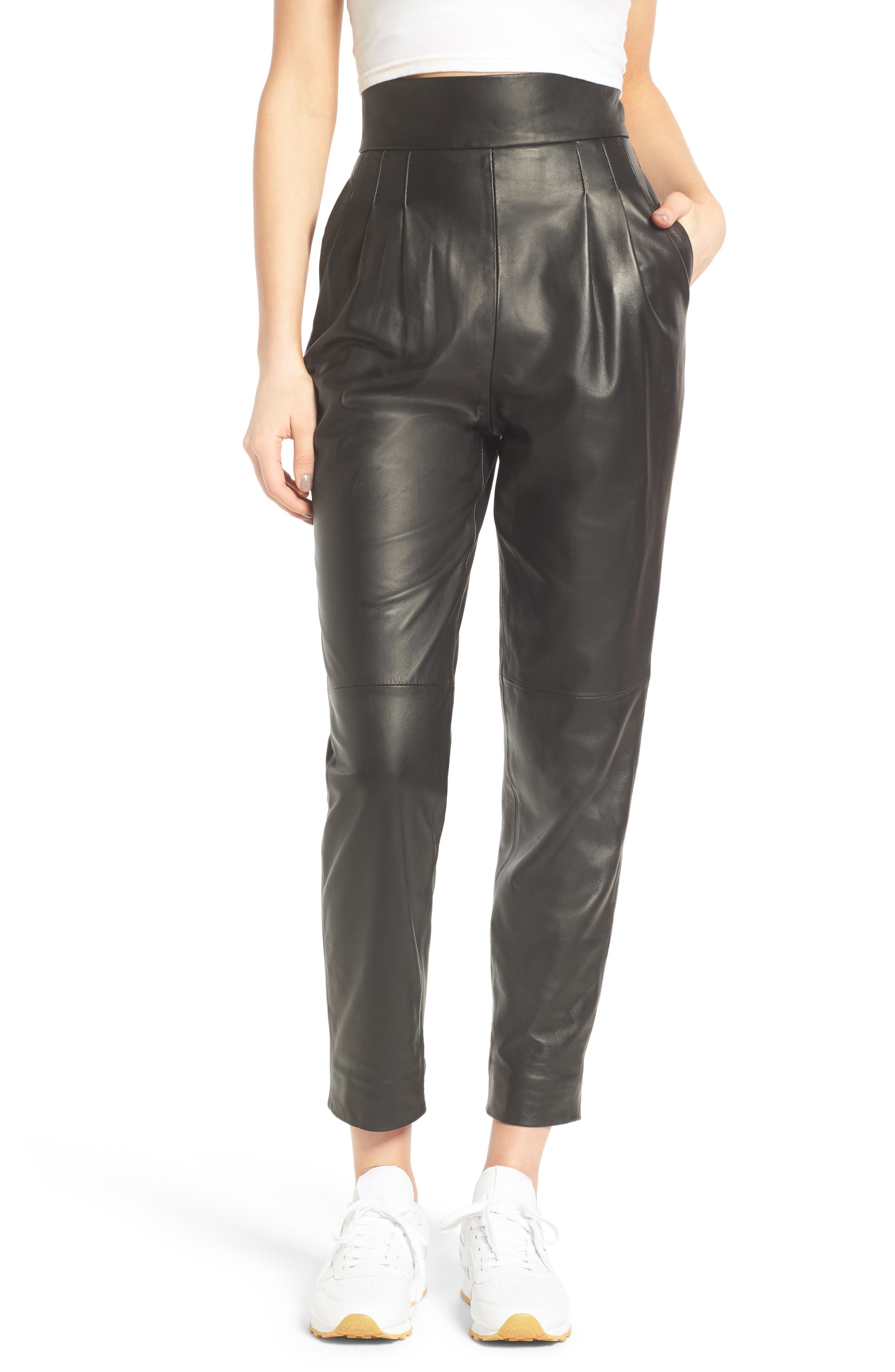 Topshop boutique leather trousers Clearance