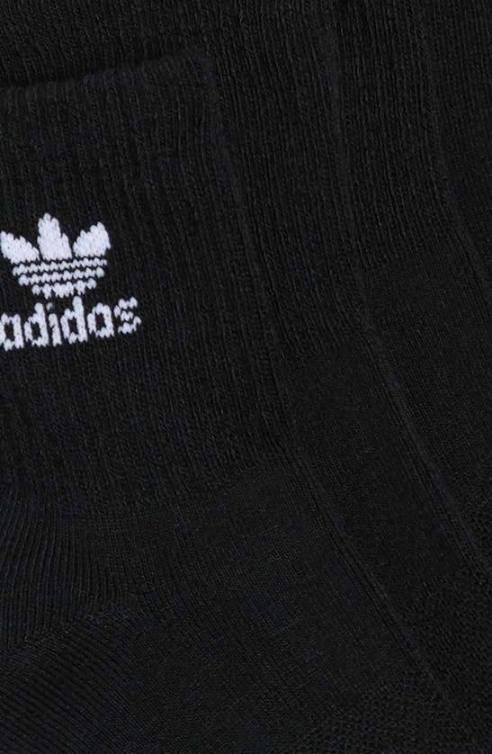 Shop Adidas Originals Originals Trefoil 6-pack Ankle Socks In Black