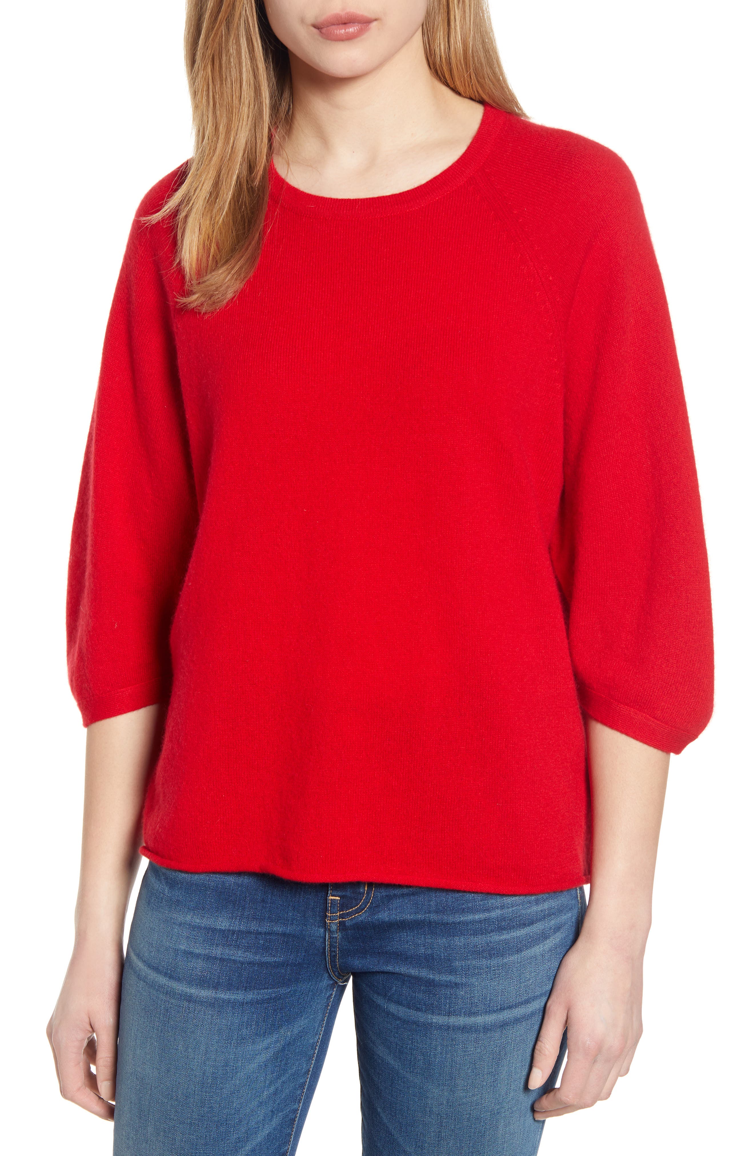 Velvet By Graham & Spencer Wool & Cashmere Sweater, Red